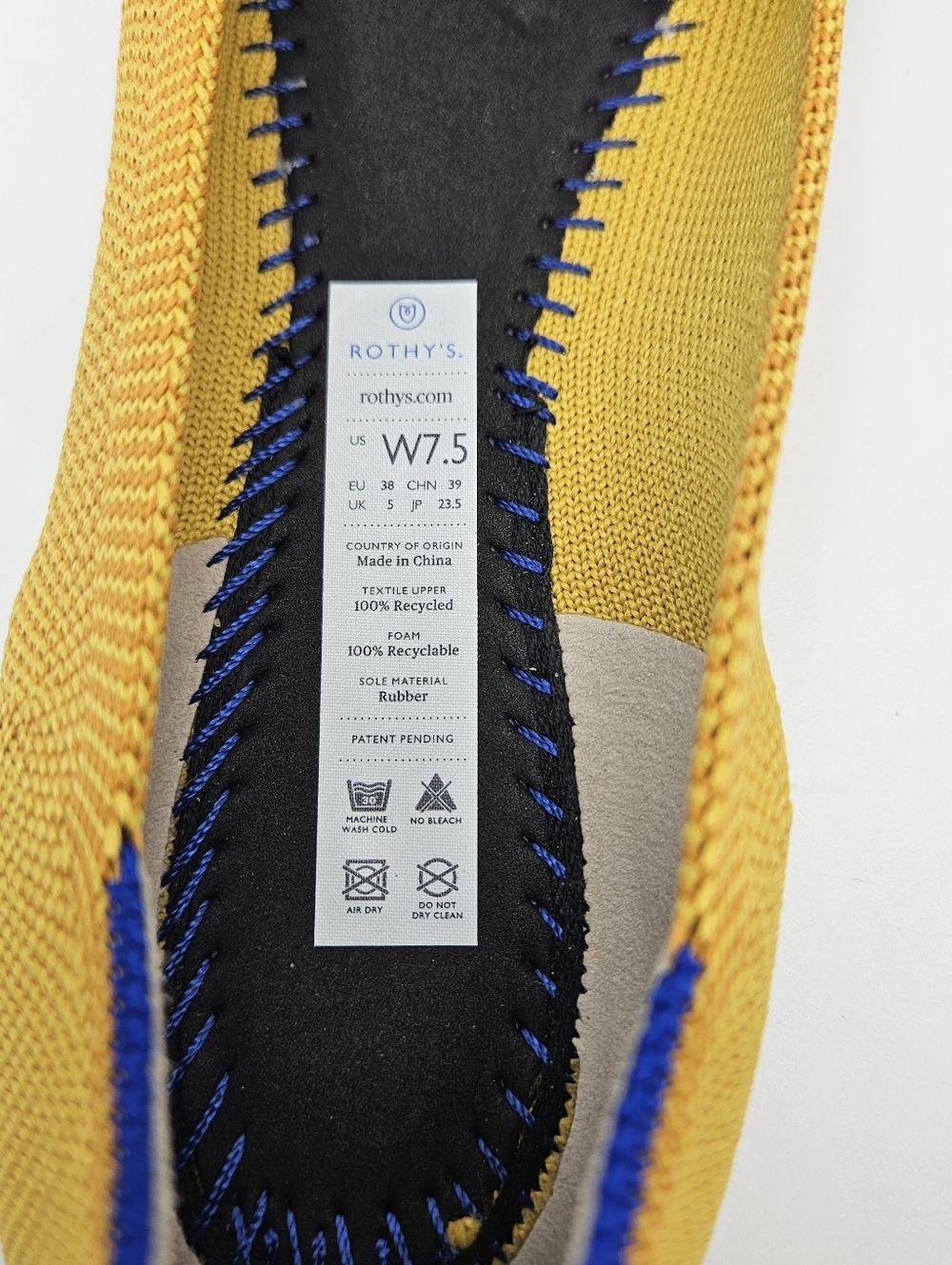 NIB Rothy's Points In Marigold Size 7.5 - Picture 5 of 7